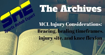 MCL Bracing and Healing Timeline